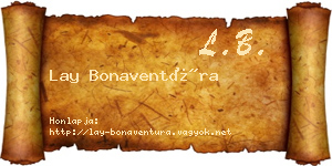 Lay Bonaventúra névjegykártya